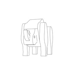icon illustration of rhinoceros