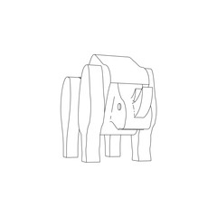 icon illustration of rhinoceros