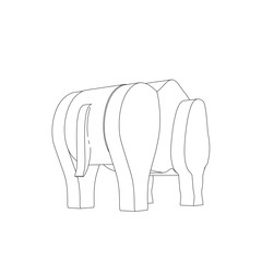 icon illustration of rhinoceros