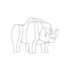 icon illustration of rhinoceros