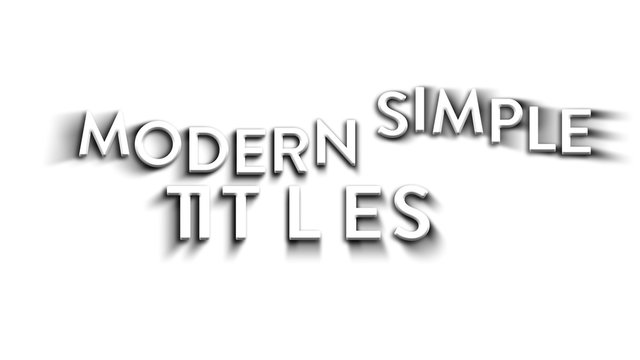 Modern Simple Titles