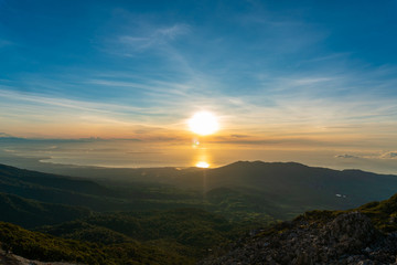 Sunrise in the mountains at Mt. Apo