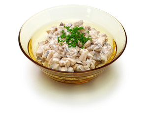 sienisalaatti, finnish mushroom salad isolated