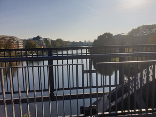 Blick auf die Ruhr von der Hochpromenade aus gesehen - Mülheim an der Ruhr