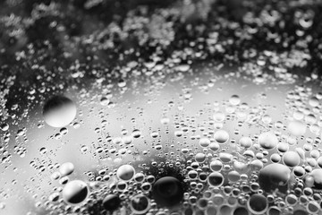 drops of water on glass