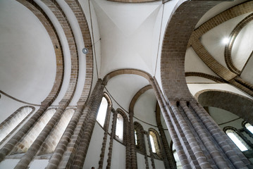interior view of the Abbey Sainte-Croix in Quimperle in Brittany