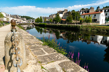 the river Laita and smalltown of Quimperle in southern Brittany