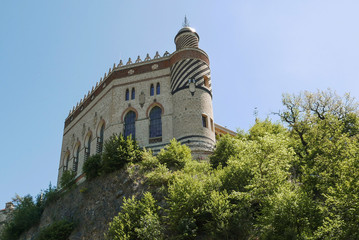 Fototapeta na wymiar The Castle of Rocchetta Mattei, Italy
