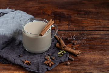 Masala spiced tea is a traditional Indian drink. 