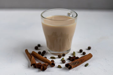 Masala spiced tea is a traditional Indian drink.