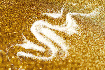 Gold glitter color beautiful party holiday background.