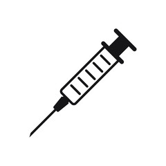 Syringe vector icon isolated on white