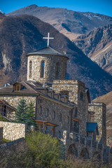 Fototapeta na wymiar Fiagdon Monastery in North Ossetia.