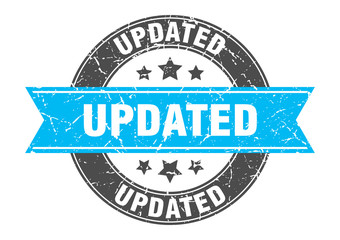 updated round stamp with turquoise ribbon. updated