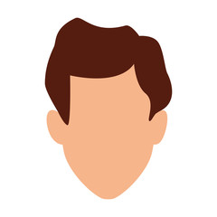 man head icon, flat design
