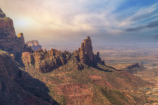 Labdscape near Maryam Korkor Church, Gheralta mountains, Ethiopia