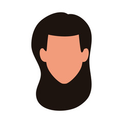 woman face icon, flat design