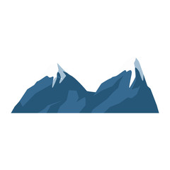 snowy mountains icon, colorful design