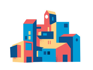 Block of building. Vector illustration 