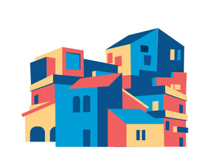 houses set vector illustration