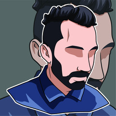 Hair Style Men Stock Illustrations