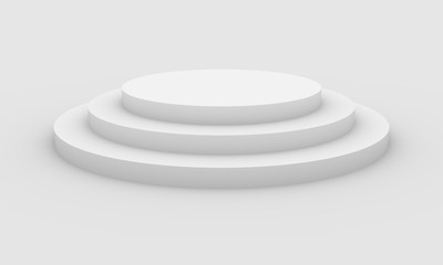 3D Rendered Product Stand on White Background