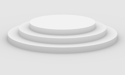 3D Rendered Product Stand on White Background
