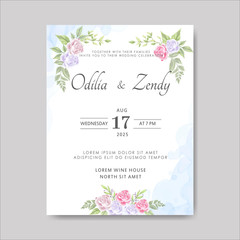 Fototapeta na wymiar beautiful and elegant wedding cards invitation