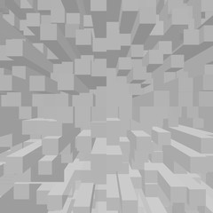 Background, illustration. The image resembles a maze, its front view. Color white, gray, calm tone. Suitable for designer work.
