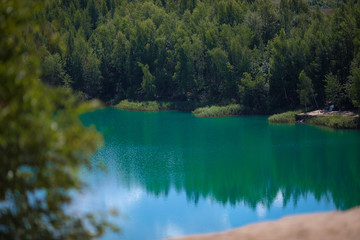 Obraz premium lake in deep forest
