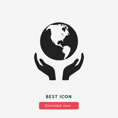save world icon vector