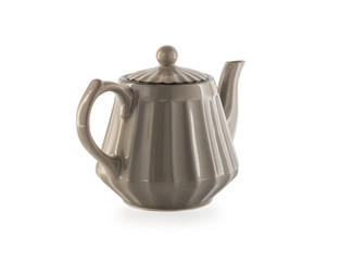 ceramic teapot on white background
