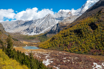 mountain landscape with river