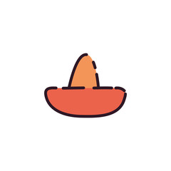 Isolated mexican hat vector design