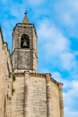 Fototapeta na wymiar bell tower of cathedral San Francesco in Ascoli Piceno, Italy_