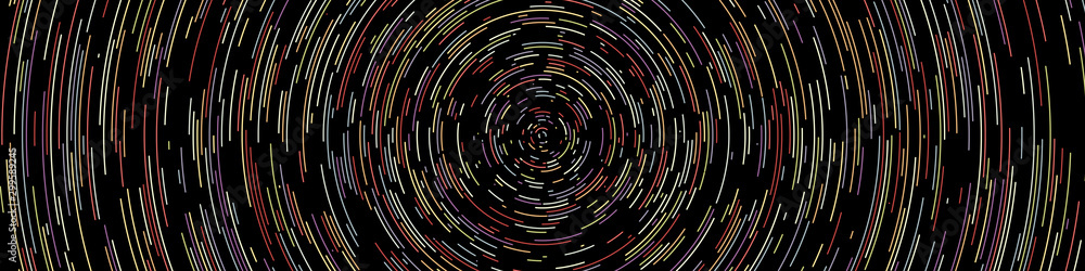 Poster colorful universe circular distribution computational generative art background illustration