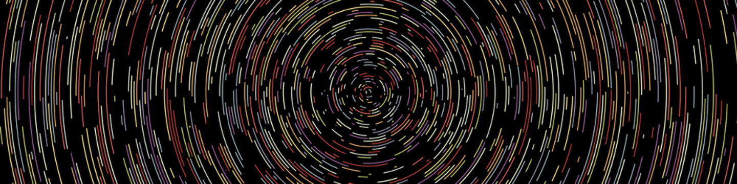 Colorful Universe Circular Distribution Computational Generative Art background illustration