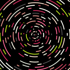 Colorful Universe Circular Distribution Computational Generative Art background illustration