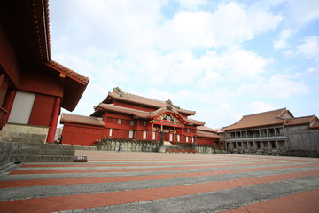 Obraz premium Shurijo or Shuri Castle the main courtyard structures of the castle were destroyed in a fire
