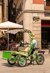 Barcelona rickshaw taxi