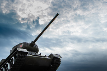 Tank against the sky