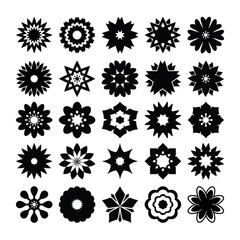 Flower icon set