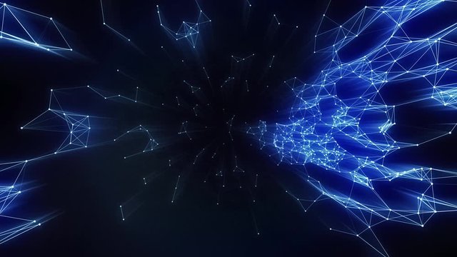 Blue Technology Abstract Background.Abstract Background for Media Production. Dynamic Gradients Background Glow . Explosion Render, Abstract Geometric Background. Moving Abstract Decoration Blast.