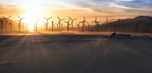Palm Springs Wind Farm - Powered by Adobe