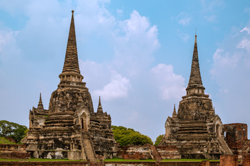 Fototapeta premium Wat Phra Si Sanphet in Ayutthaya historical park
