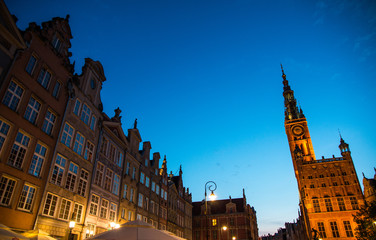 Fototapeta na wymiar city of Gdansk by night, Poland