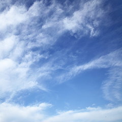 Blue sky with light clouds - background