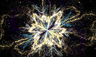 Beautiful abstract background for art projects, cards, business, posters. 3D illustration, computer-generated fractal