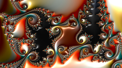  fractal, Digital artwork, geometric texture, Abstract background 