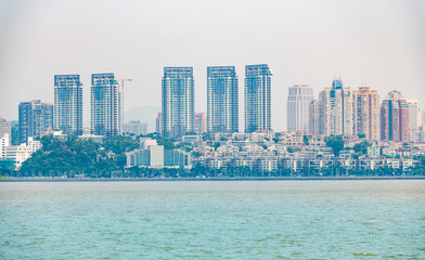 The coastal landscape of Zhuhai City, Guangdong Province, China